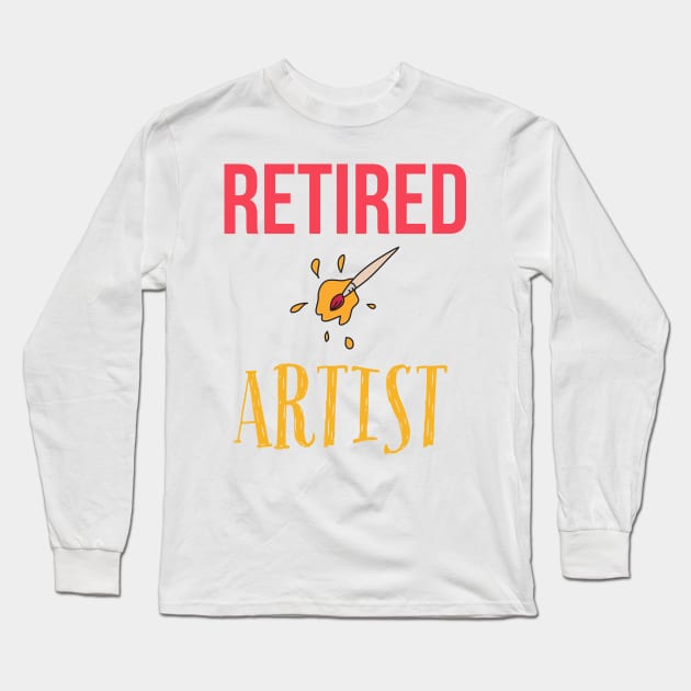 RETIRED ARTIST Long Sleeve T-Shirt by JigglePeek